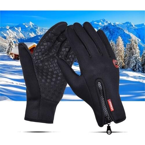 New Arrival Touch Screen Windproof Waterproof Winter Warm Gloves Winter Outdoor Unisex Anti-slip Thick Mittens Glove Motorcycle