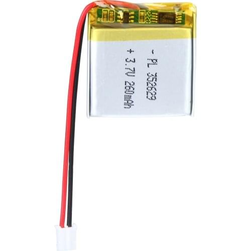YDL 3.7V 260mAh 352629 Rechargeable Lipo Battery with JST Connector