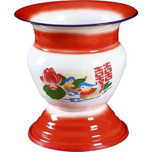 Vegetable Storage Display Stand Chinese Style Antique Kitchen Fruit Basket Bowl (Red)