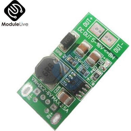 DC-DC 1V 2V-6V 5V to 12V Step Up Boost Module 8W USB Input Power Supply Converter Charger Diy Kit Electronic PCB Board Module