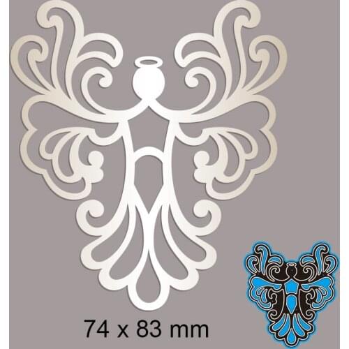 Cutting Dies Hollow Angel New Metal Stencils DIY Scrap Booking Paper Cards Making Decoration 74*83mm