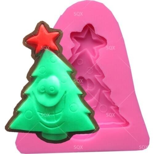Smile Christmas modelling Soap Molds Chocolate Mould Fruit Silicone Molds Decorating Cake Mold SQ1640