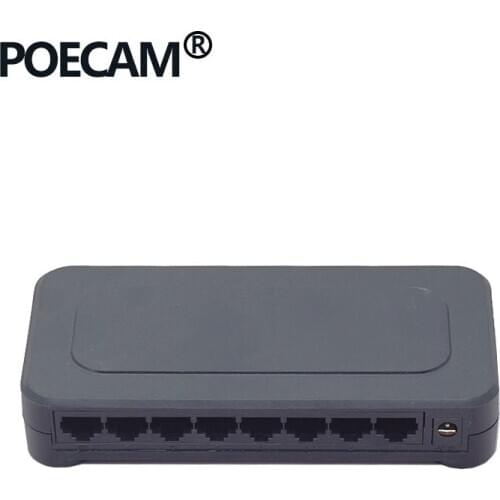 8 Port 10/100Mbps Fast Network Ethernet Switch Hub Support Computer PC Tablet Company Camera LED Screen Share Data