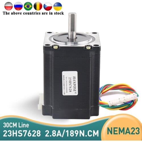 10PCS 2 phase 4-Leads 76mm CNC Nema 23 Stepper Motor 3D Printer 23HS7628 for 3D Printed Parts Medical Industr