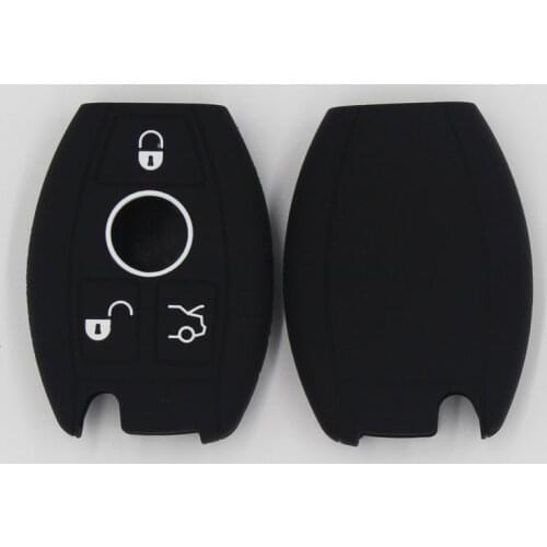 3 buttons Silicone Car Key Cover Case For Mercedes Benz W203 W211 CLK C180 E200 AMG C E S C Protector Case Cover