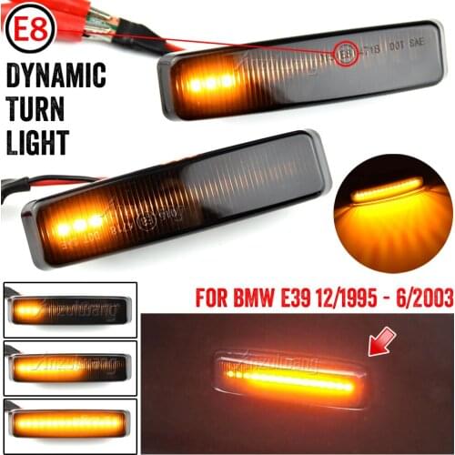Led Dynamic Turn Signal Light Side Marker Fender Sequential Lamp Blinker Indicator Trim Cover For BMW 5 Series E39 1995-2003 M5