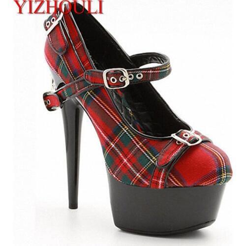 Elegant Platform Women Sexy 15cm Super High Heel Pole Dance Shoes, Wedding Shoes, Single Shoes, Sexy Party Heels