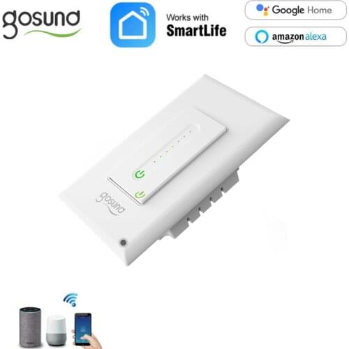 New Gosund SW2 US Smart Dimmer Switch WiFi Smart Light Switch Work With Alexa Google Home Smart Life/Gosund APP Remote Control
