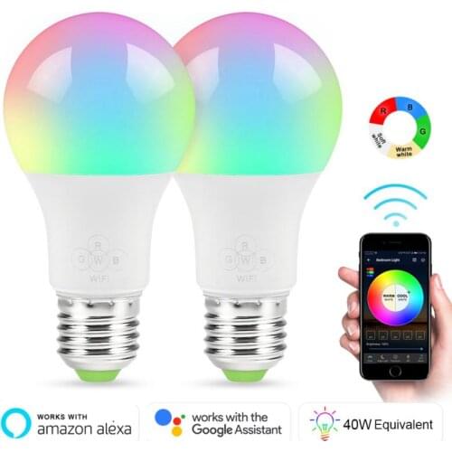 WiFi Smart Light Bulb B22 E27 LED RGB Lamp Dimmable White Function Magic Light Bulb Work With Alexa/Google Home Family Supplies