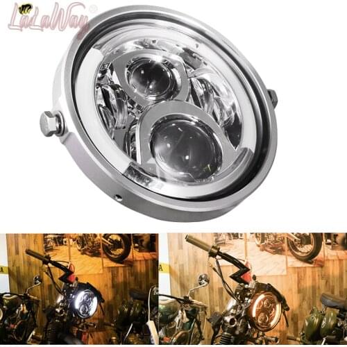 60W 7'' 12V LED Universal Motorcycle Headlight High/Low Beam Front Driving Head Light Headlamp For Suzuki Yamaha Suzuki BMW