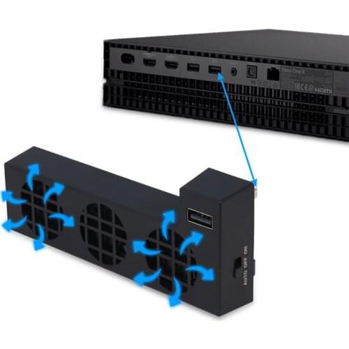 3C YZ USB cooling fan is suitable for Xbox One X console, cooling system is suitable for Xbox One X with 3 cooling fans