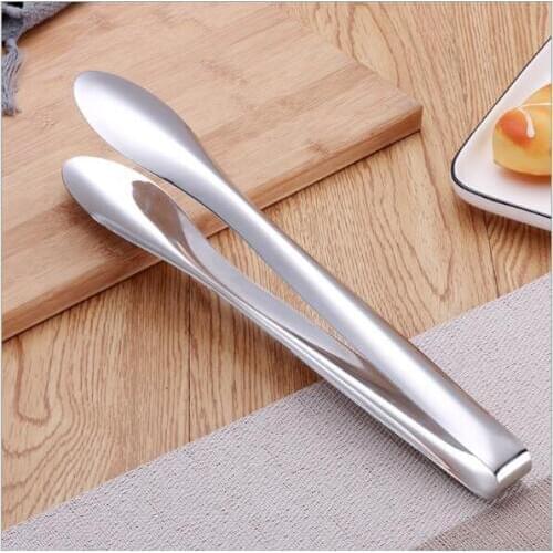 1PC High Quality Non-Stick Kitchen Tongs Stainless Steel Barbecue Tongs Pizza Bread Steak Tong Clip Kitchen Accessories PM 017
