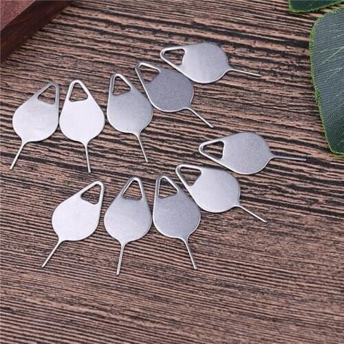 10pcs Stainless Steel Card Needle for iPhone iPad Samsung for Huawei xiaomiSimTray Removal Eject Pin Key Tool