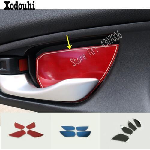 Car Protect Detector Handle Trim Stainless Steel Inner Internal Door Stick 4pcs For Honda Civic 10th Sedan 2016 2017 2018 2019