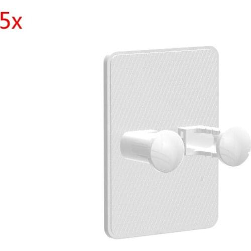 5pcs Punch-Free Shaver Cosmetic Brush Rack Toilet Manual Razor Holder Power Plug Wall Rack Key Holder Home Bathroom Accessories