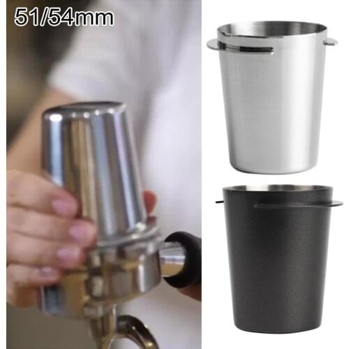 51mm Stainless Steel Coffee Dosing Cup Powder Feeder Part For Dosing Cup Fit Espresso Machine Sniffing Mug Tampers Coffeeware