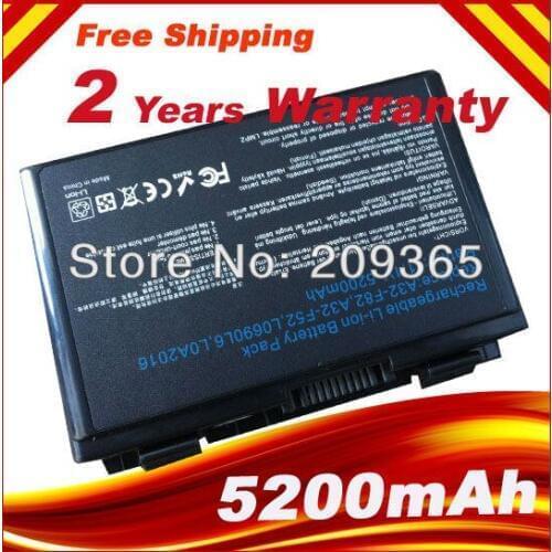 K60I 5200mah Batterie for Asus K40IJ K40IN K50ij K50IN K70IC K70IJ A32-F82 L0A2016