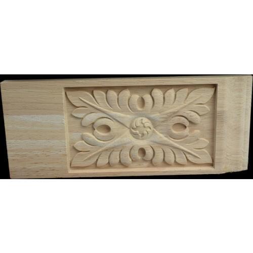 20X8CM Retro Wood Applique Woodcarving European-style Carved Vertical Long Flower Tablet Home Decoration Accessories Ornaments