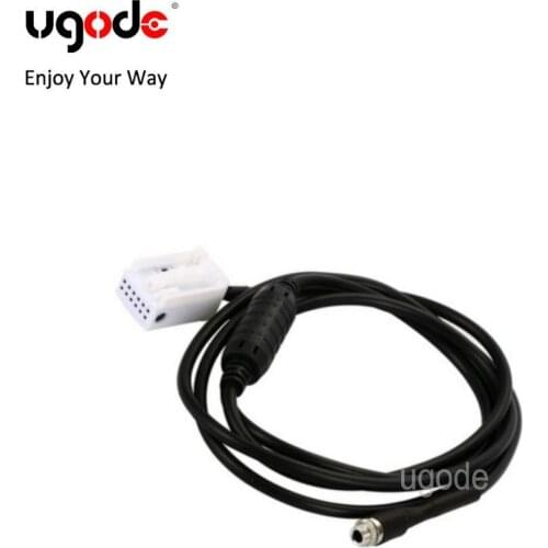 Ugode Aux 3.5 female 12pin audio music cable AUX input wire mp3 player adapter kit for E60 E90 E61 E66 E81 E87