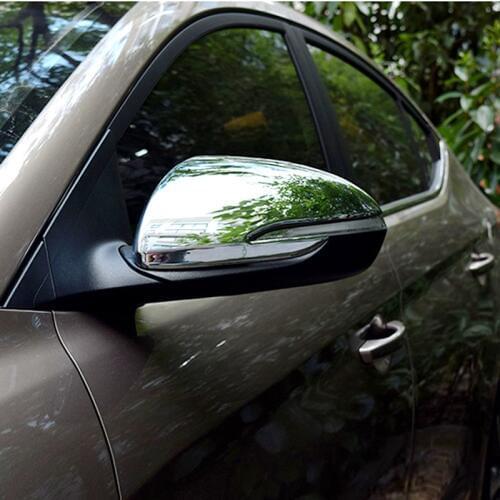 For Hyundai Elantra Avante 2015 2016 2017 Sedan Chrome 2pcs Side Rearview Mirrors Cover Trim Protectors Car Styling