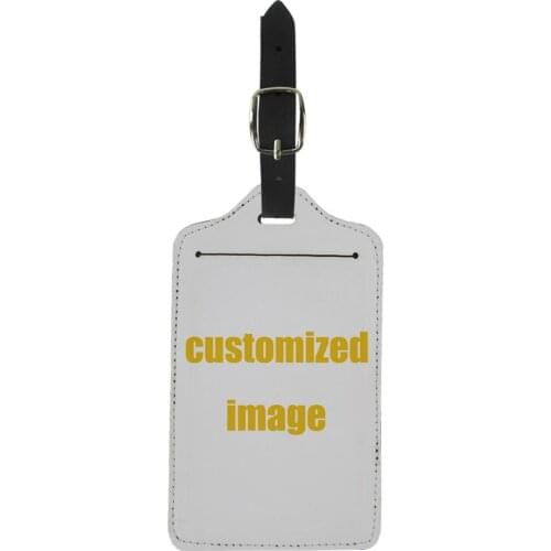 WHEREISART 50/Set Customized Logo Name Luggage Tag Custom Print Suitcase ID Address Holder Baggage Boarding Tags Dropshipping