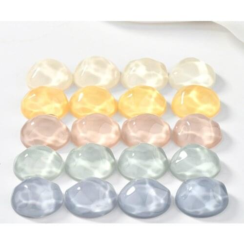 DIY handmade jewelry accessories irregular circular corrugated resin patch earring pendant material