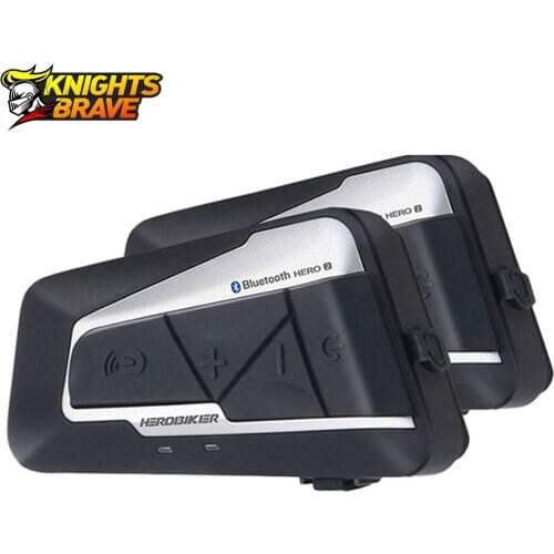 HEROBIKER 1200M Bluetooth Intercom Motorcycle Helmet Interphone Headset Waterproof Wireless Bluetooth Moto Headset Interphone