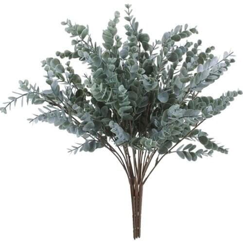 Artificial Eucalyptus Stems Faux Greenery Leaves Fake Plants for Home Wedding DéCor Vase Arrangement