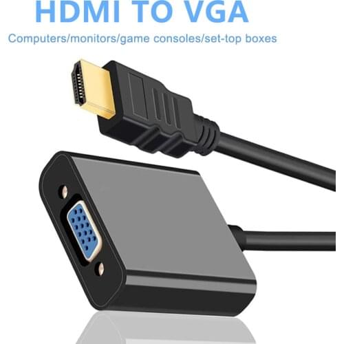 1080P HDMI-compatible to VGA Adapter Converter Cable HD 1080P HDMI To VGA for Xbox PC Laptop TV Box to Projector Displayer HD TV
