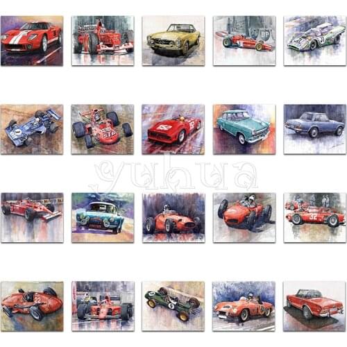 Full Square Diamond embroidery color Sports F1 5D DIY Diamond painting Cross stitch Cartoon Car Round Diamond mosaic VW Bus Art