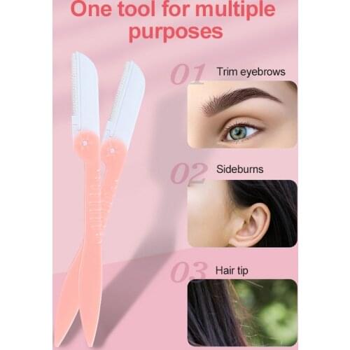 Eyebrow Trimmer Blade Safety Foldable Clean Styling Hair Shaving Knife Scraper Eye Brow Face Razor Beauty Makeup Tool