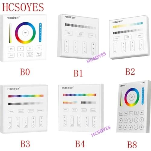 MIBOXER B0 B1 B2 B3 B4 B8 4-Zone 8 Zone 2.4GHz Wireless WIFI Touch Panel Dimmer/RGBW/RGB + CCT LED Smart Remote Controller