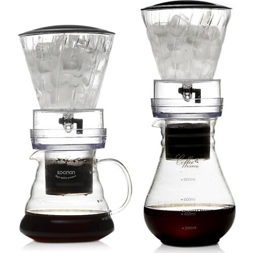YRP Water Drip Coffee Machine New Reusable Filter Tools Glass Espresso Coffee Dripper Pot Ice Cold Brew Coffee Maker BDH-04
