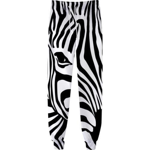 Fashion Casual Jogging Pants 3D Harajuku Zebra Sweatpants 2020 New Street Friends Style Mens / Womens Summer Breathable Pants