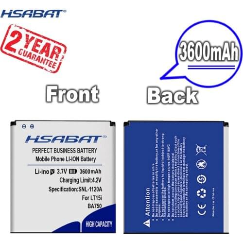 New Arrival [ HSABAT ] 3600mAh BA750 Replacement Battery for Sony Ericsson xperia Arc S LT15i LT18i X12
