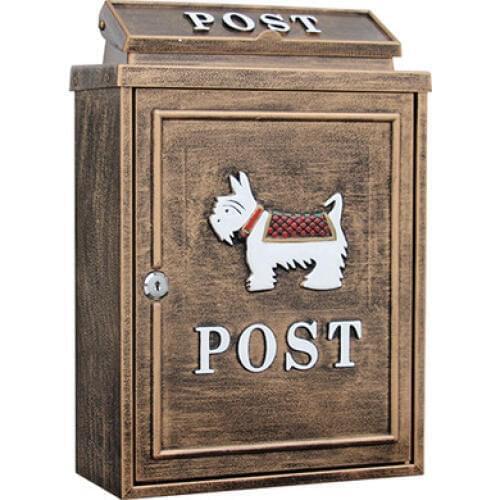 Handcraft Loyal Retro Mailbox Rainproof Golden Color Large Box Rural Creative Letter Mail Postbox Villa Outdoor Decor Rose Carry