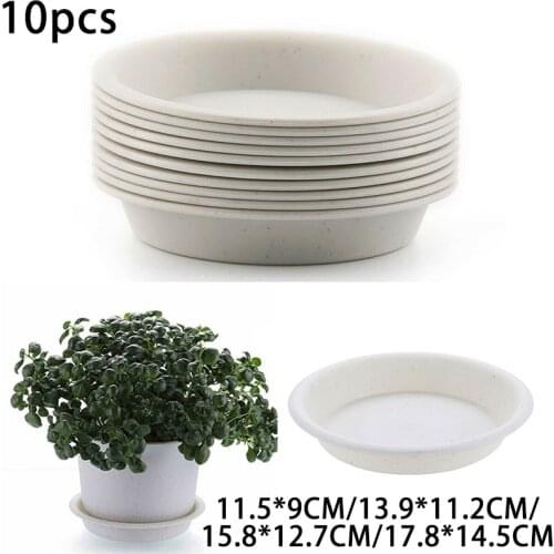 10pcs Flower Pot Cushion Succulent Plant Flower Pot Saucer Planter Trays Decor Flat-side Water Tray Home Potted Flower Pot Base