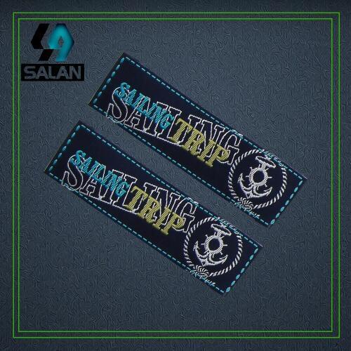 Custom sewing fabric tags for clothing bags brand labels embroiderd tags customized woven labels for hand working Free shipping