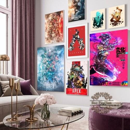 Apex Legends Video Game Pop Art Creative Poster Character Group Portrait Illustration Canvas Painting Living Room Bedroom Decor