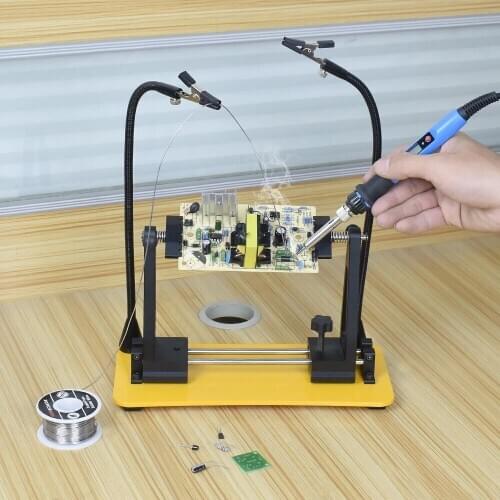 Adjustable PCB Holder Magnetic Flexible Arm Soldering Iron Stand Third Hand Soldering Helping Hand Tool - B