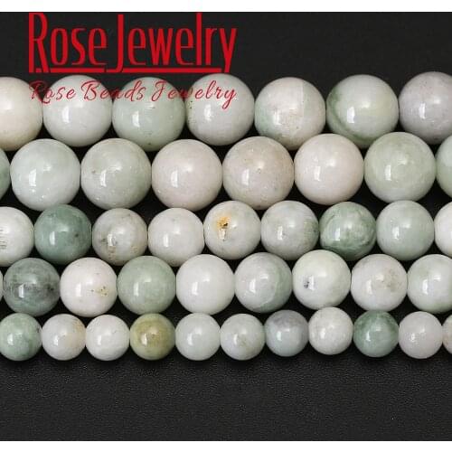 Natural Stone Silvers Grey Jades Chalcedony Beads Round Loose Beads 4/6/8/10/12 mm For Jewelry Making Necklace Bracelet