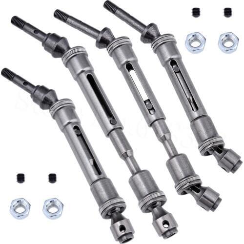 CVD Steel Front & Rear Driveshaft Assembly Heavy Duty For Traxxas 1/10 Slash 4x4 Stampede VXL Replace 6851R 6851X 6852R 6852X