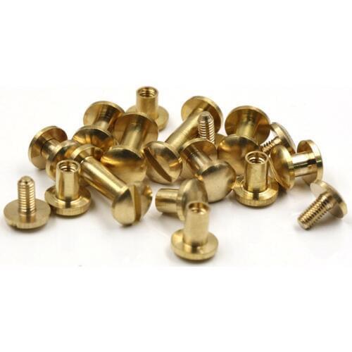 High quality solid brass material leather craft screws rivet set 8mm diameter
