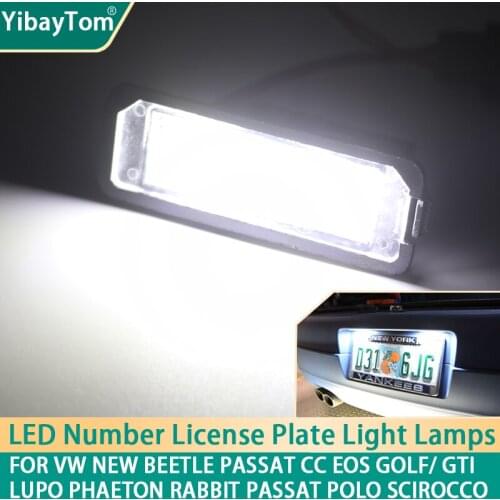 Bright Canbus LED Rear License Plate Light Warranty For VW New Beetle Passat CC Eos Golf/ GTI Lupo Phaeton Rabbit Polo Scirocco