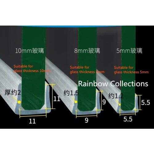 5meters 5/8/10/12mm U-type Transparent Silicone Protection Strip Glass table Corner Protector Table Desk Safety Silicone strip