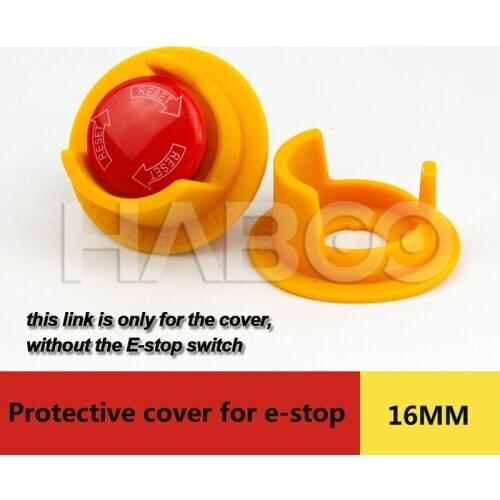 20pcs/lot HBD16-F1R1 big mushroom head emergency stop switch protection cover yellow color