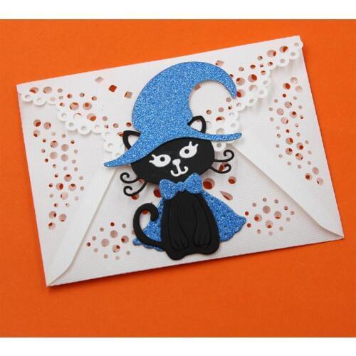 ZFPARTY Halloween Cat Metal Cutting Dies Stencils for DIY Scrapbooking/photo album Decorative DIY Paper Cards
