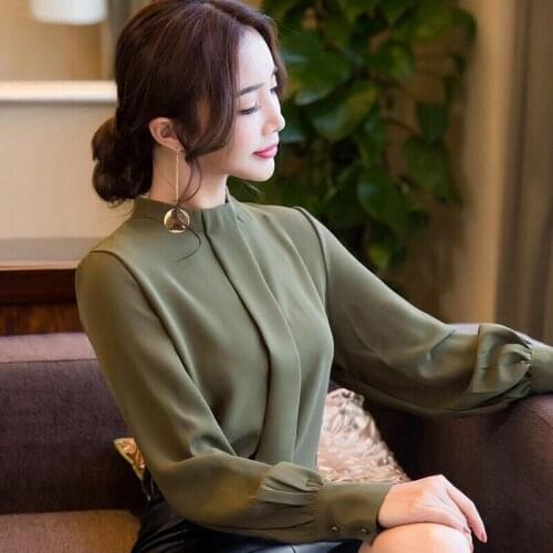 New Autumn Spring Tops Women Fashion Ladies Long Sleeve Shirts Casual Chiffon Blouse 2021 Work Wear Office Blusas Femininas
