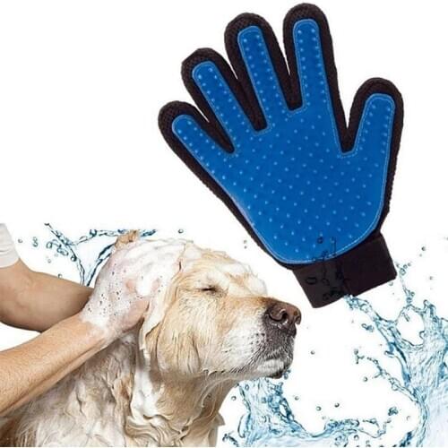 Dog Pet Grooming Glove Silicone Cats Brush Comb Deshedding Hair Gloves Dogs Bath Cleaning Supplies Animal Combs