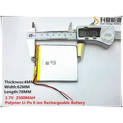 1pcs [SD] 3.7V,2500mAH,[406270] Polymer lithium ion / Li-ion battery for TOY,POWER BANK,GPS,mp3,mp4,cell phone,speaker